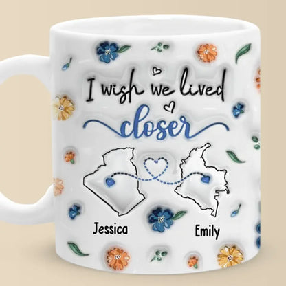 No Distance Can Dim The Light Of Our Friendship - Bestie Personalized Custom 3D Inflated Effect Printed Mug - Gift For Best Friends, BFF, Sisters