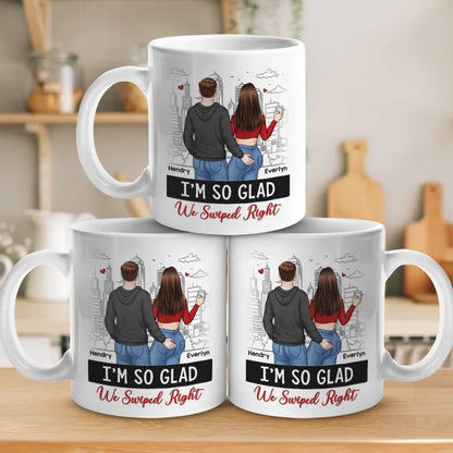 In Your Touch, I Find My Home - Couple Personalized Custom Mug - Gift For Husband Wife, Anniversary