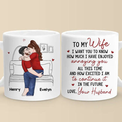 With You, I Can Be Myself - Couple Personalized Custom Mug - Gift For Husband Wife, Anniversary