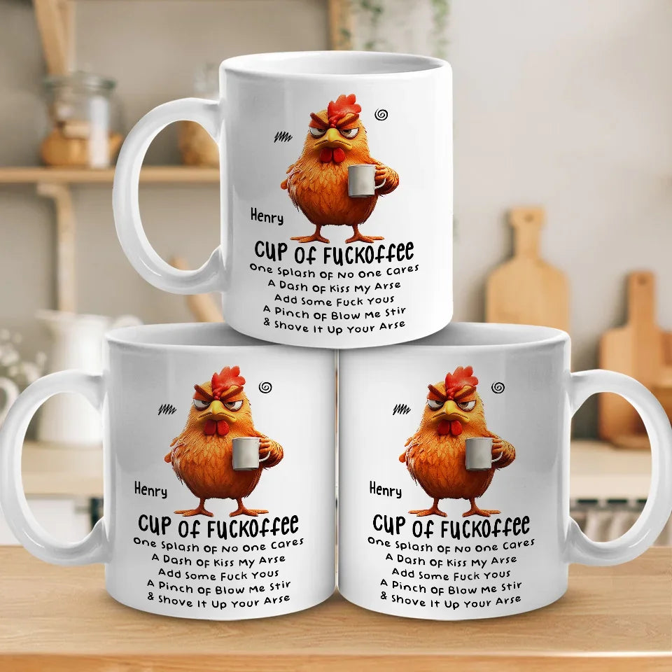 Touch My Coffee, And It's Game On - Friend Personalized Custom Mug - Christmas Gift For Best Friends, Sisters, Family Members, Coworkers