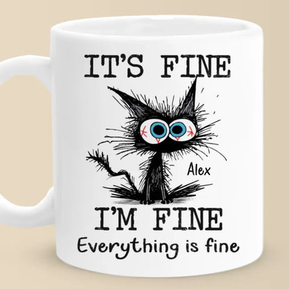 I'm Fine, Just Figuring Things Out - Friend Personalized Custom Mug - Christmas Gift For Best Friends, Sisters, Family Members, Coworkers