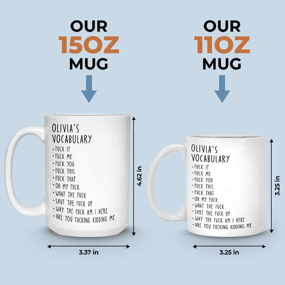 My Work Lexicon - Coworker Personalized Custom Mug - Gift For Coworkers, Work Friends, Colleagues