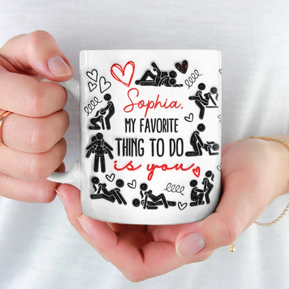 The Best Part Of My Day Is Spending It With You - Couple Personalized Custom 3D Inflated Effect Printed Mug - Christmas Gift For Husband Wife, Anniversary