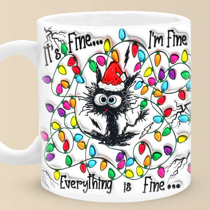 Calm Like A Cat On A Windowsill - Friend 3D Inflated Effect Printed Mug - Christmas Gift For Best Friends, Family Members, Coworkers, Yourself