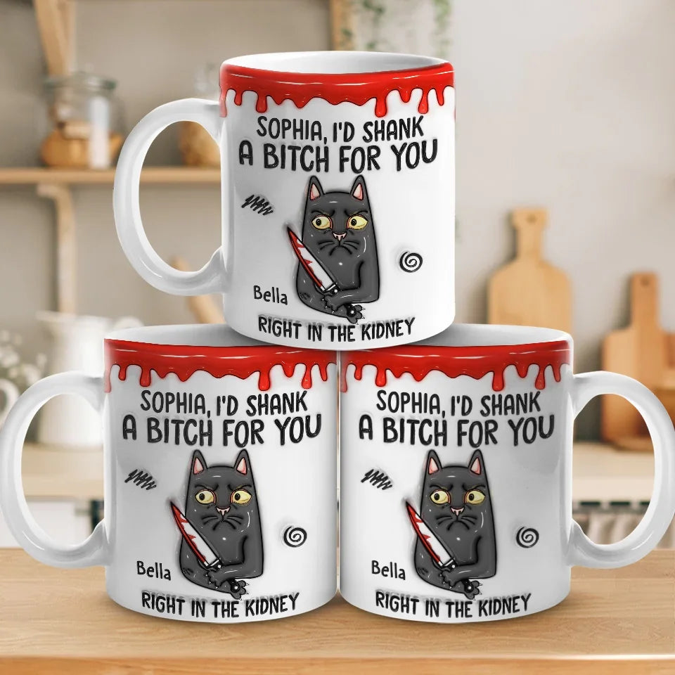 Some Words Hit Harder Than A Kidney Punch - Friend Personalized Custom 3D Inflated Effect Printed Mug - Christmas Gift For Best Friends, Sisters, Family Members, Coworkers