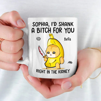 If Anyone Hurts You, I'll Go Full Ninja On Them - Friend Personalized Custom Mug - Christmas Gift For Best Friends, Sisters, Family Members, Coworkers