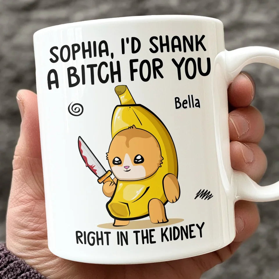 If Anyone Hurts You, I'll Go Full Ninja On Them - Friend Personalized Custom Mug - Christmas Gift For Best Friends, Sisters, Family Members, Coworkers