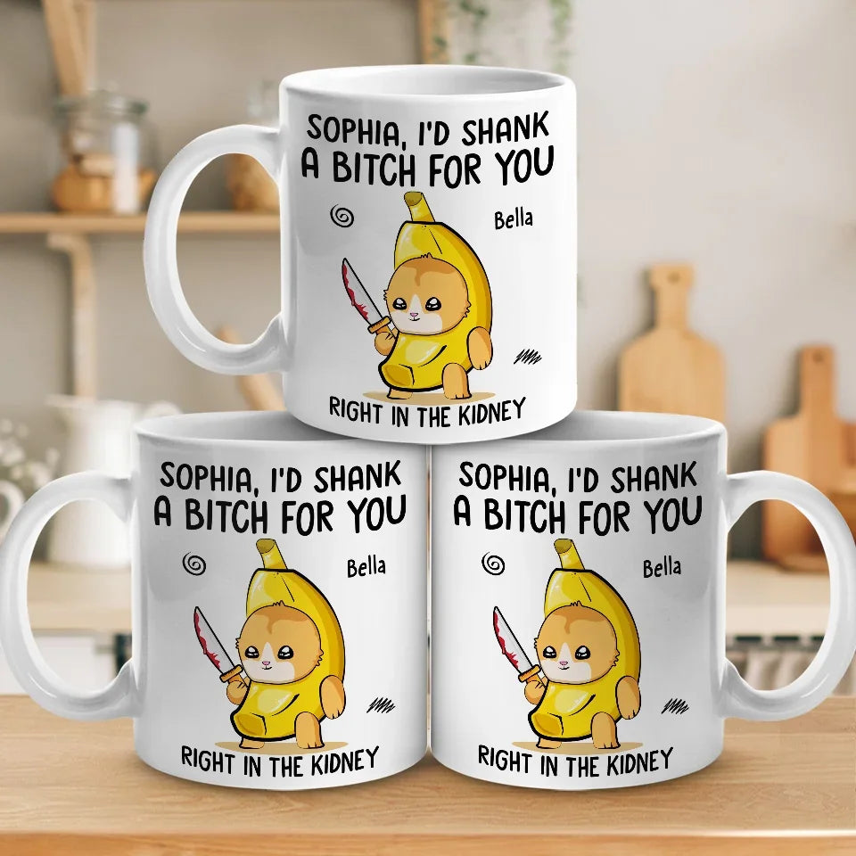 If Anyone Hurts You, I'll Go Full Ninja On Them - Friend Personalized Custom Mug - Christmas Gift For Best Friends, Sisters, Family Members, Coworkers