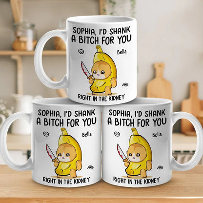 If Anyone Hurts You, I'll Go Full Ninja On Them - Friend Personalized Custom Mug - Christmas Gift For Best Friends, Sisters, Family Members, Coworkers
