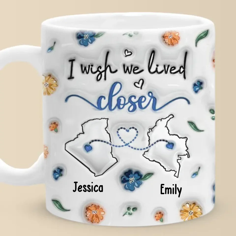 I Found A Sister By Heart - Bestie Personalized Custom 3D Inflated Effect Printed Mug - New Arrival, Gift For Best Friends, BFF, Sisters AMZ
