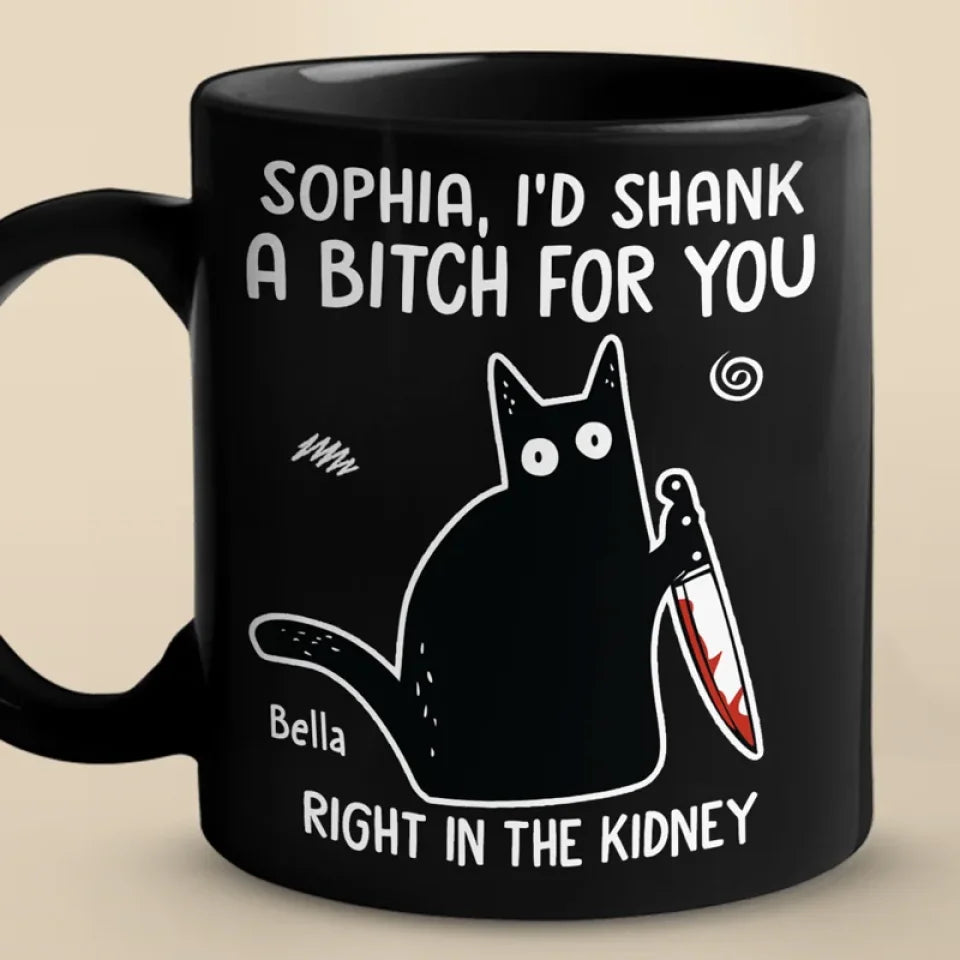 Laughter Here, Together Always - Friend Personalized Custom Black Mug - Christmas Gift For Best Friends, Sisters, Family Members, Coworkers