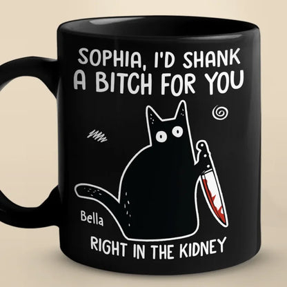 Laughter Here, Together Always - Friend Personalized Custom Black Mug - Christmas Gift For Best Friends, Sisters, Family Members, Coworkers