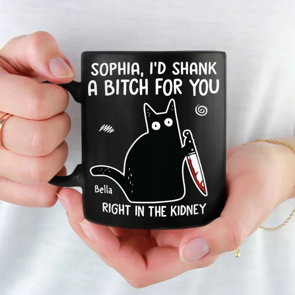 Laughter Here, Together Always - Friend Personalized Custom Black Mug - Christmas Gift For Best Friends, Sisters, Family Members, Coworkers