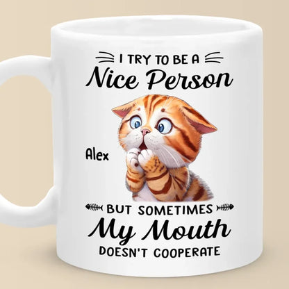Life Tip, When In Doubt, Blame The Cat - Friend Personalized Custom Mug - Christmas Gift, Birthday Gift For Best Friends, Family Members, Coworkers, Yourself