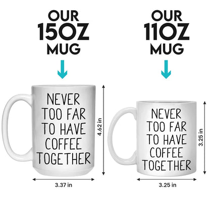 Miles Can't Break The Bond We Share - Bestie Personalized Custom Mug - Christmas Gift For Best Friends, BFF, Sisters
