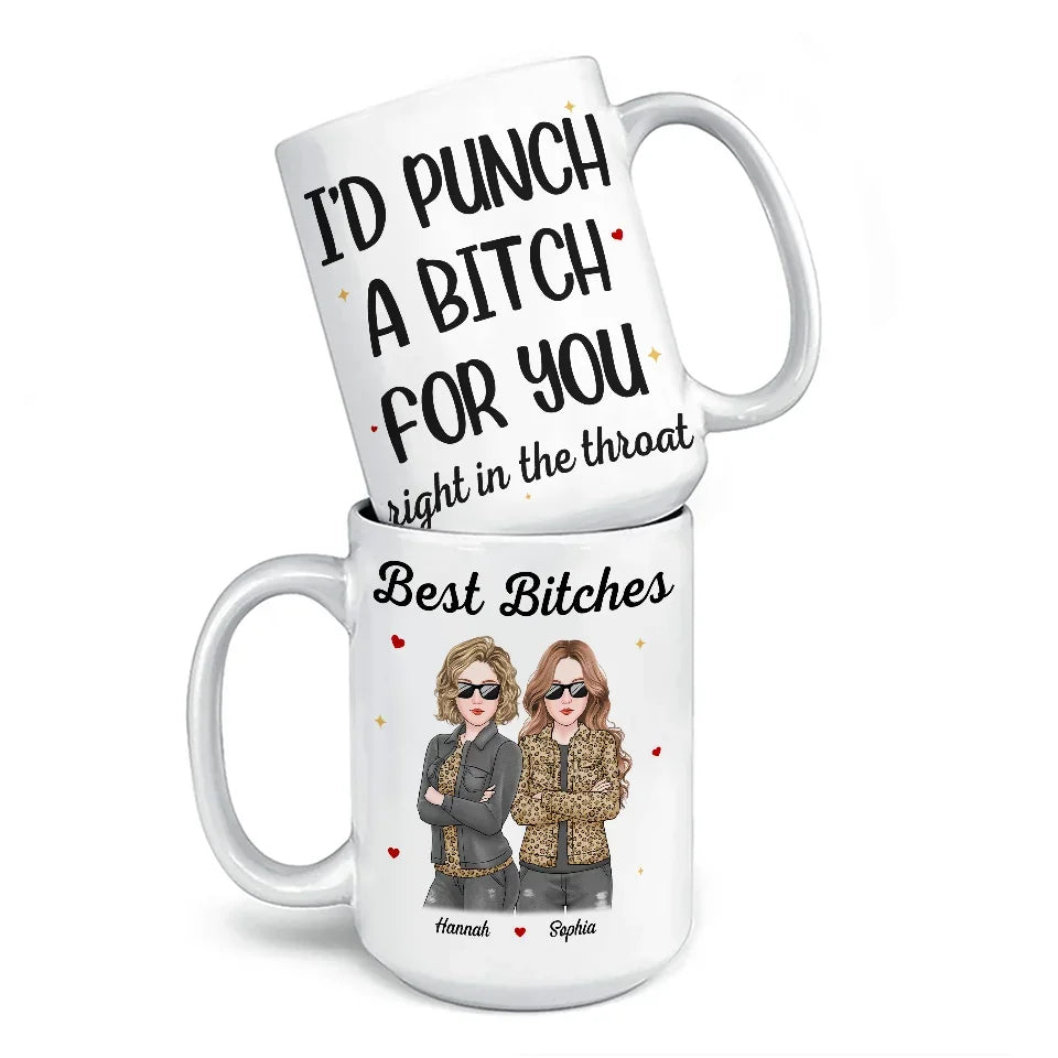 Life Is Sweeter With A Bestie By Your Side - Bestie Personalized Custom Mug - Christmas Gift For Best Friends, BFF, Sisters
