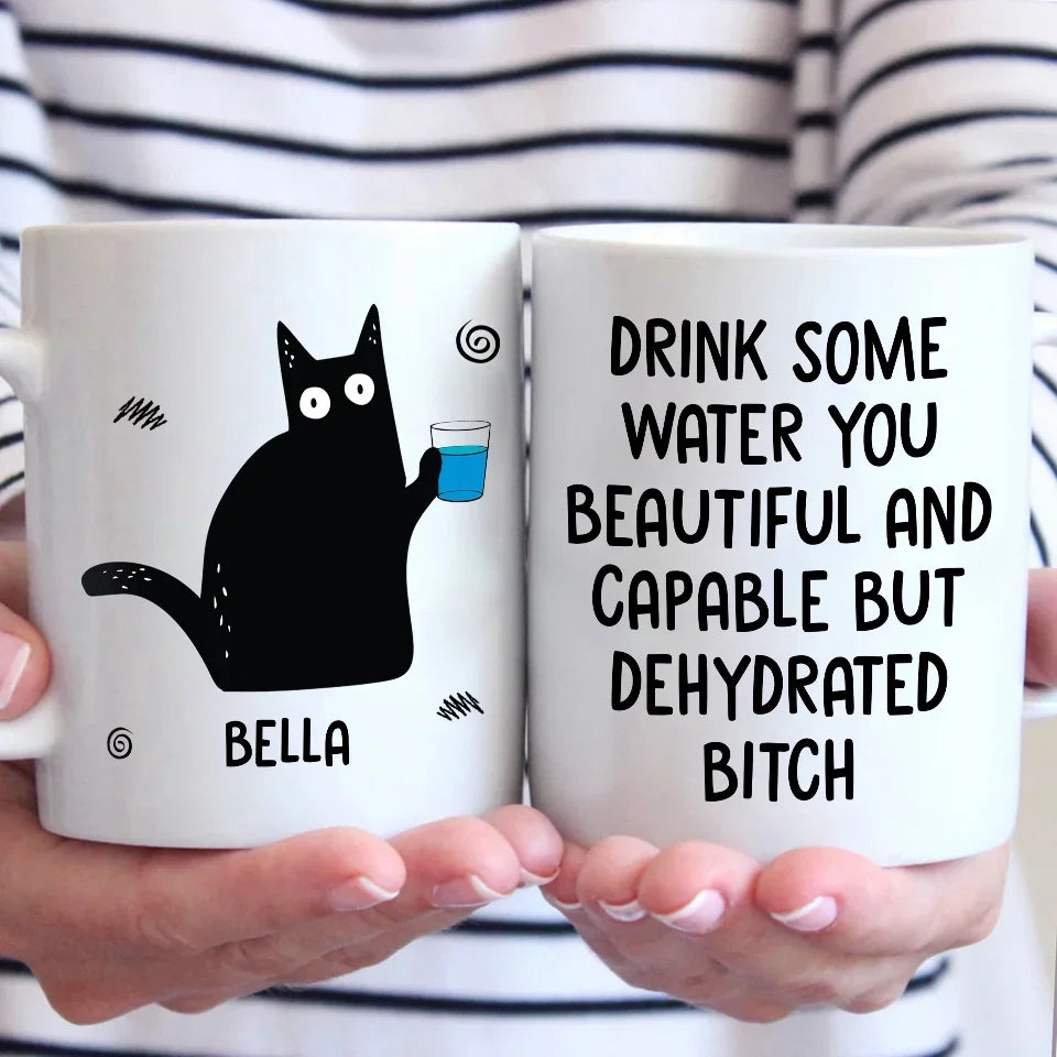 Drink Some Water And Let Your Beauty Shine - Friend Personalized Custom Mug - Christmas Gift For Best Friends, Sisters, Family Members, Coworkers