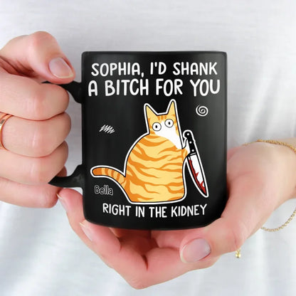 True Friends Are Never Apart - Friend Personalized Custom Black Mug - Gift For Best Friends, Sisters, Family Members, Coworkers