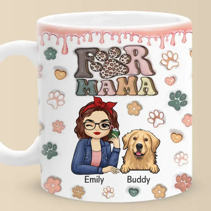 Happiness Is Being Chosen By A Pet - Dog & Cat Personalized Custom 3D Inflated Effect Printed Mug - Christmas Gift For Pet Owners, Pet Lovers