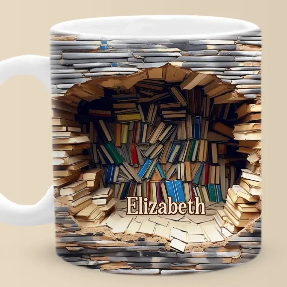 A Book A Day Keeps Reality Away - Personalized Custom Mug - Christmas Gift For Book Lovers