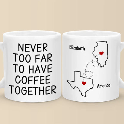 Long Distance Cherishing Moments With My Besties This Holiday - Bestie Personalized Custom Mug - Christmas Gift For Best Friends, BFF, Sisters