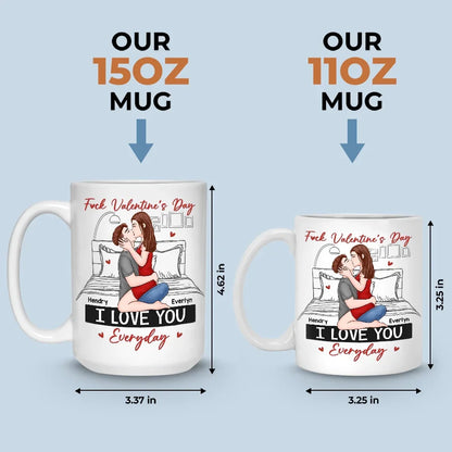 I Love You More Than Chocolate - Couple Personalized Custom Mug - Valentine Gift For Husband Wife, Anniversary
