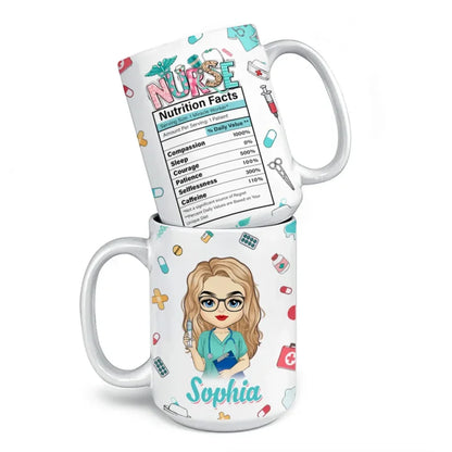 An Angel With A Stethoscope - Nurse Personalized Custom Mug - Appreciation, Thank You Gift, Nurse Life