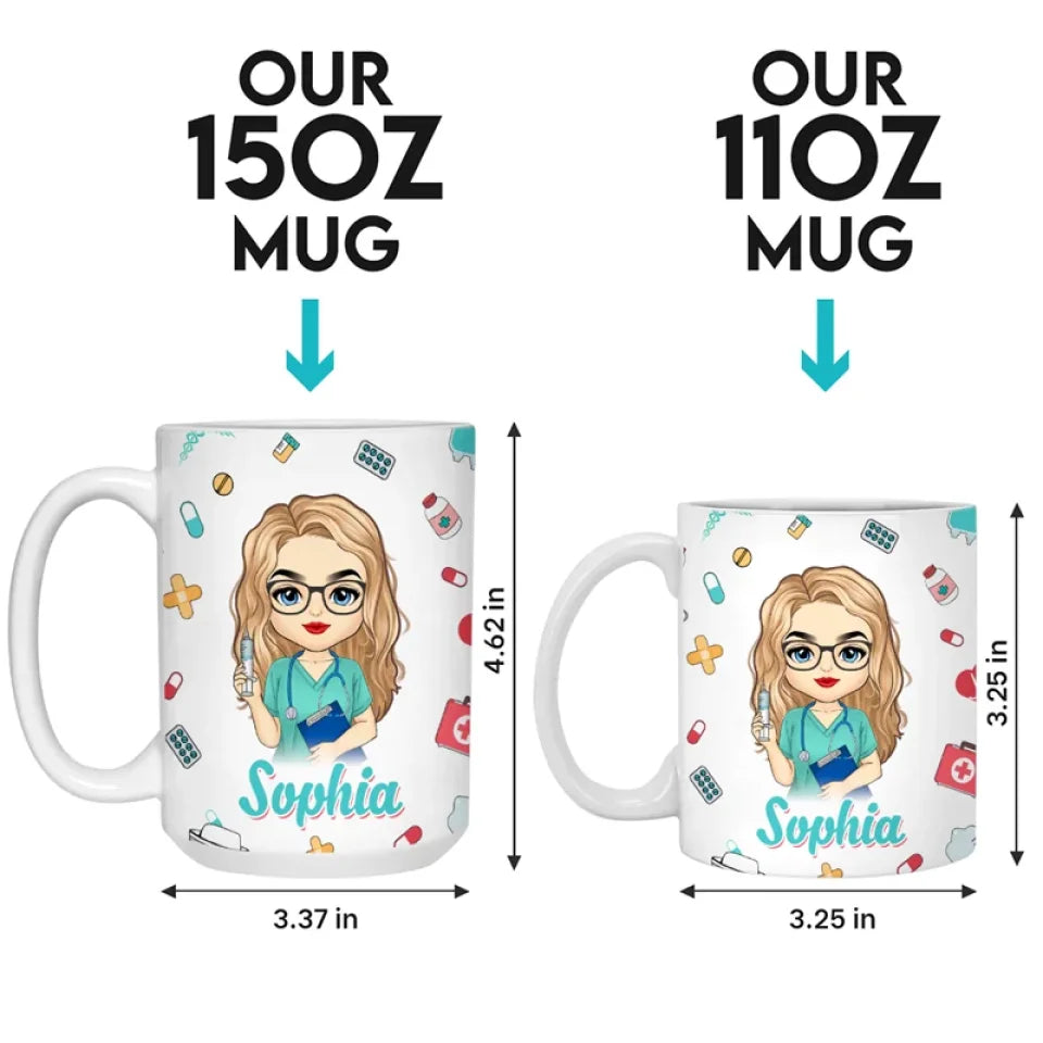An Angel With A Stethoscope - Nurse Personalized Custom Mug - Appreciation, Thank You Gift, Nurse Life