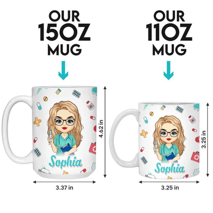 An Angel With A Stethoscope - Nurse Personalized Custom Mug - Appreciation, Thank You Gift, Nurse Life