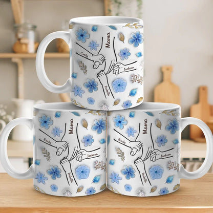 Little Hands, Big Love - Family Personalized Custom 3D Inflated Effect Printed Mug - Christmas Gift For Mom, Grandma