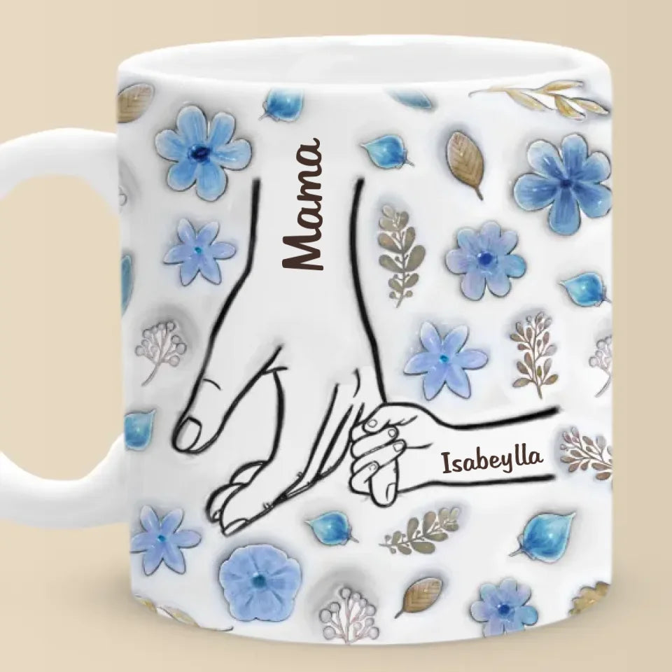 Little Hands, Big Love - Family Personalized Custom 3D Inflated Effect Printed Mug - Christmas Gift For Mom, Grandma