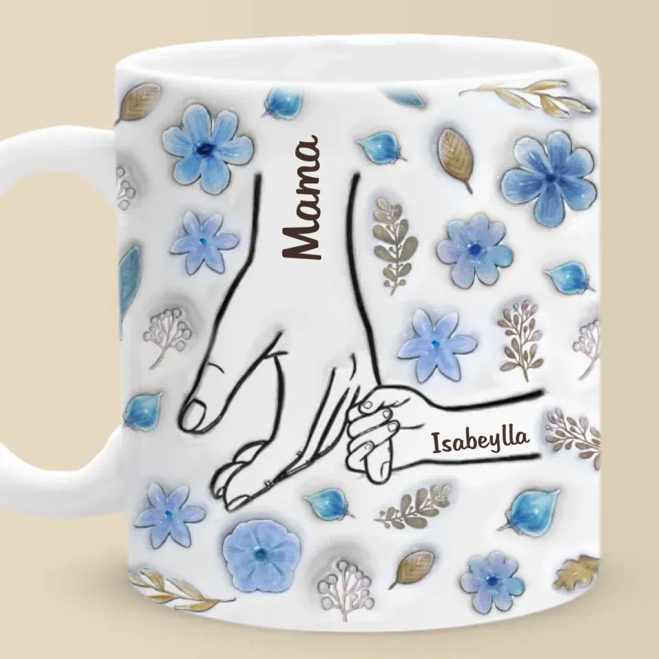Little Hands, Big Love - Family Personalized Custom 3D Inflated Effect Printed Mug - Christmas Gift For Mom, Grandma