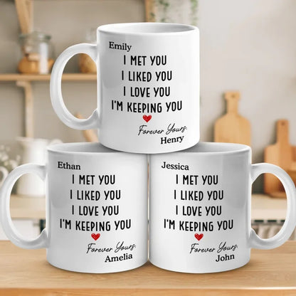 I Was Yours Since The Moment I Saw You - Couple Personalized Custom Mug - Christmas Gift For Husband Wife, Anniversary
