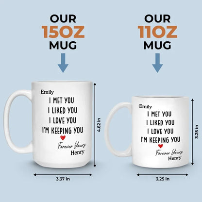 I Was Yours Since The Moment I Saw You - Couple Personalized Custom Mug - Christmas Gift For Husband Wife, Anniversary