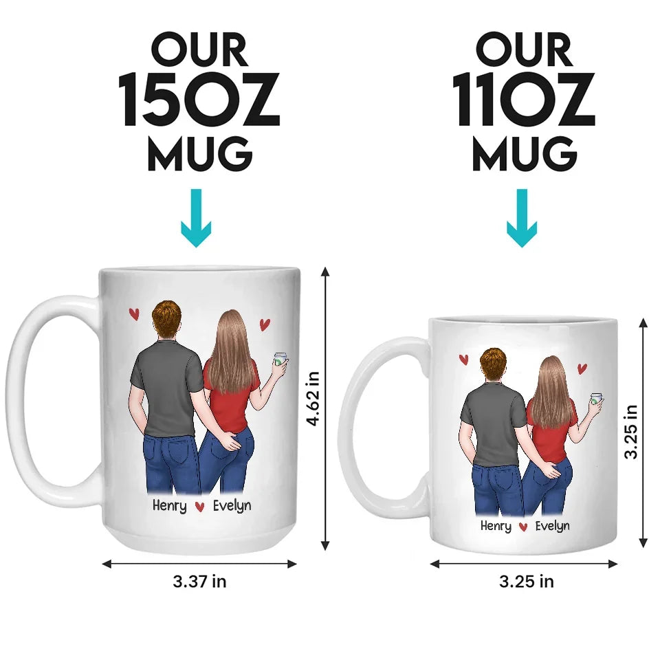 The Boyfriend You Are Lucky To Have - Couple Personalized Custom Mug - Christmas Gift For Husband Wife, Anniversary