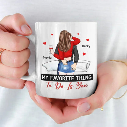 A Kiss Is Our Love's Silent Promise - Couple Personalized Custom Mug - Christmas Gift For Husband Wife, Anniversary