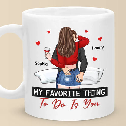 A Kiss Is Our Love's Silent Promise - Couple Personalized Custom Mug - Christmas Gift For Husband Wife, Anniversary