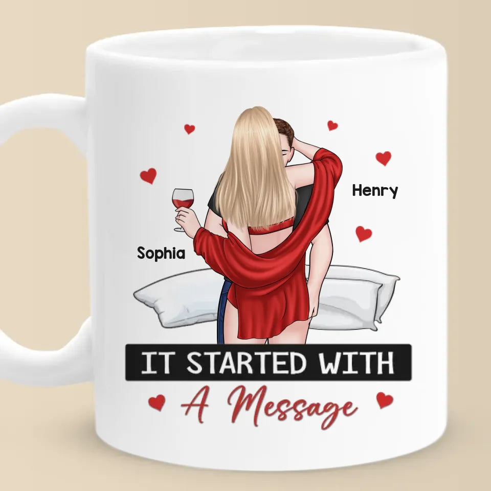 A Kiss Is Our Love's Silent Promise - Couple Personalized Custom Mug - Christmas Gift For Husband Wife, Anniversary