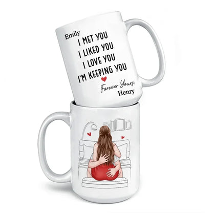 My Heart Found Its Match In You - Couple Personalized Custom Mug - Gift For Husband Wife, Anniversary