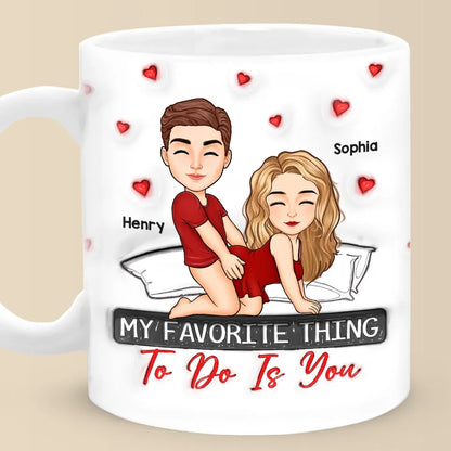 My Love For You Reaches Beyond Measure - Couple Personalized Custom 3D Inflated Effect Printed Mug - Gift For Husband Wife, Anniversary
