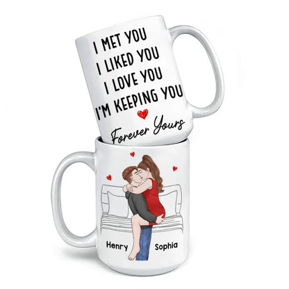 Every Heartbeat Whispers Your Name - Couple Personalized Custom Mug - Gift For Husband Wife, Anniversary