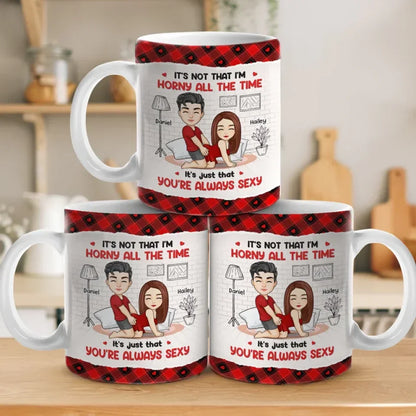 Naughty Vibes Only - Couple Personalized Custom Mug - Gift For Husband Wife, Anniversary