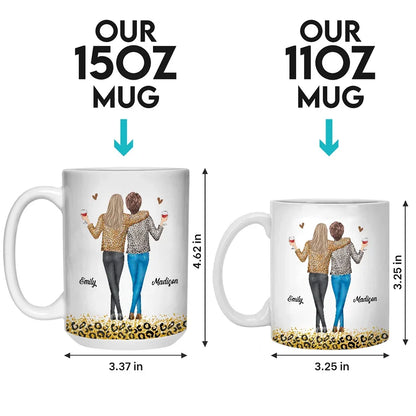 A Best Friend Is A Sister By Choice - Bestie Personalized Custom Mug - Gift For Best Friends, BFF, Sisters
