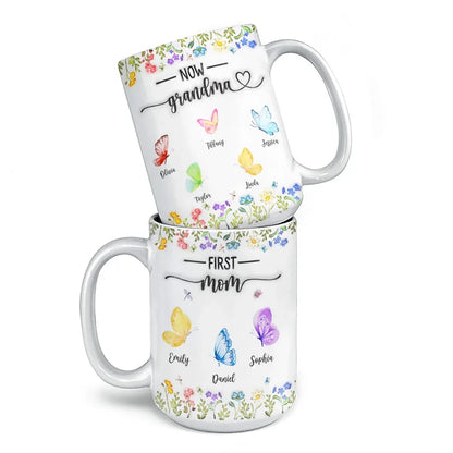 Like Butterflies, Their Love Transcends Generations - Family Personalized Custom 3D Inflated Effect Printed Mug - Gift For Mom, Grandma