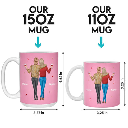 Partners In Crime For Life - Bestie Personalized Custom Mug - Gift For Best Friends, BFF, Sisters