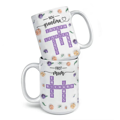 Through Generations, Love Is The Thread That Binds Us - Family Personalized Custom 3D Inflated Effect Printed Mug - Gift For Mom, Grandma