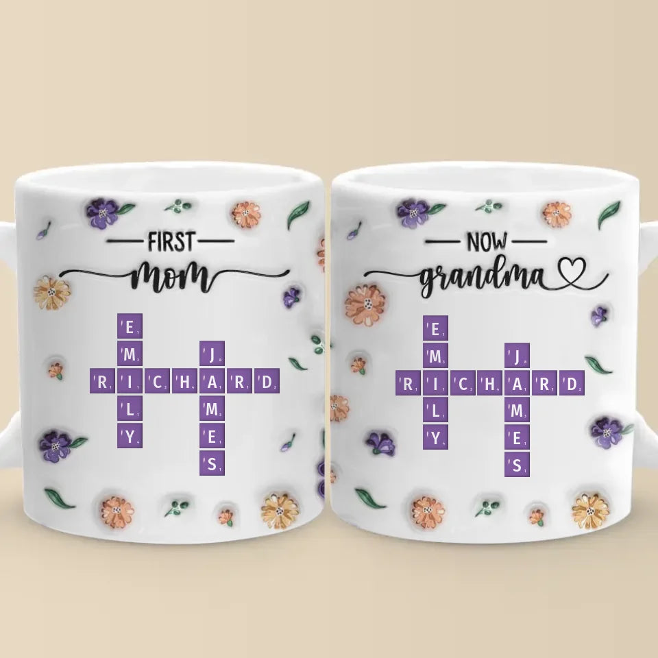 Through Generations, Love Is The Thread That Binds Us - Family Personalized Custom 3D Inflated Effect Printed Mug - Gift For Mom, Grandma