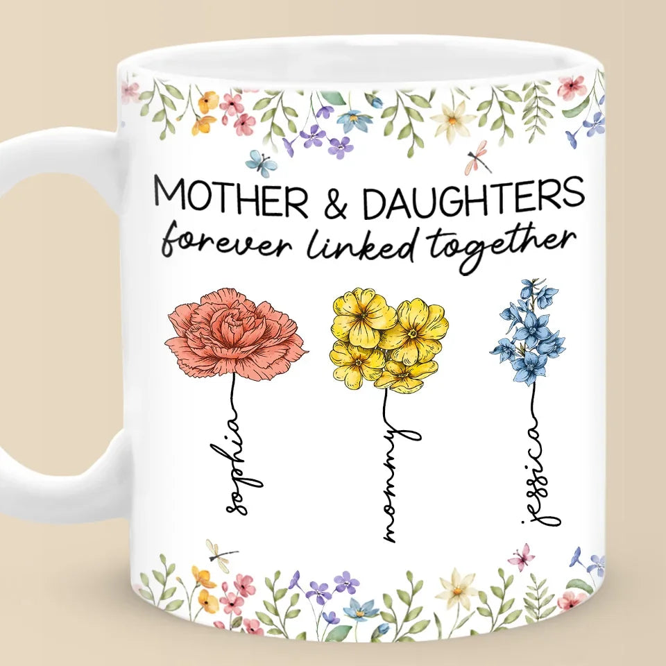 You're The Sunshine That Helps Me Bloom - Family Personalized Custom Mug - Gift For Mom, Daughter