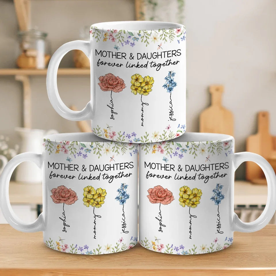 You're The Sunshine That Helps Me Bloom - Family Personalized Custom Mug - Gift For Mom, Daughter