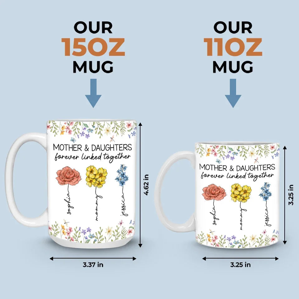You're The Sunshine That Helps Me Bloom - Family Personalized Custom Mug - Gift For Mom, Daughter